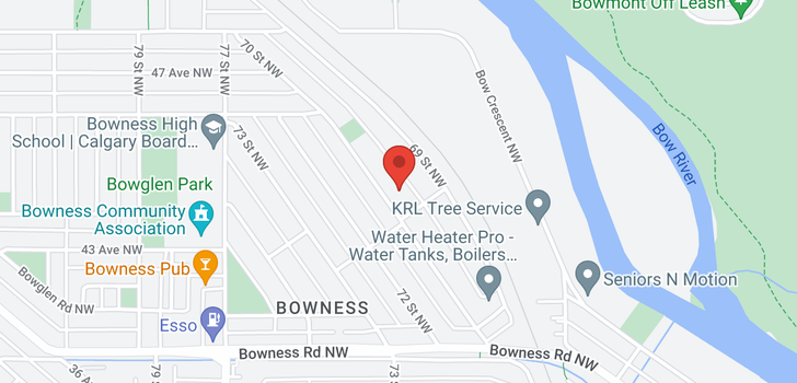 map of 4514 70 Street NW